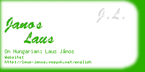 janos laus business card